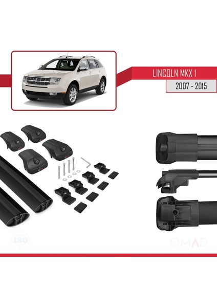 Lincoln Mkx 2007-2015 Arası Ile Uyumlu Ace-1 Ara Atkı Tavan Barı Siyah