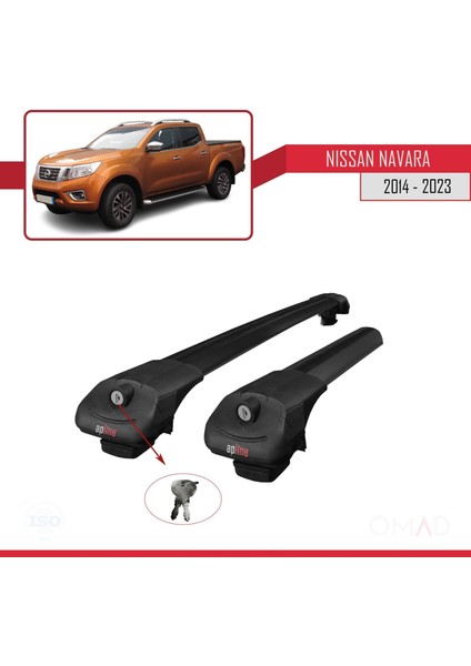 Nissan Navara 2014 ve Sonrası Ile Uyumlu Ace-1 Ara Atkı Tavan Barı Siyah
