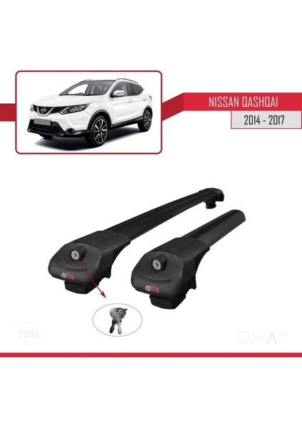 Nissan Qashqai 2014-2017 Arası Ile Uyumlu Ace-1 Ara Atkı Tavan Barı Siyah fiyatları