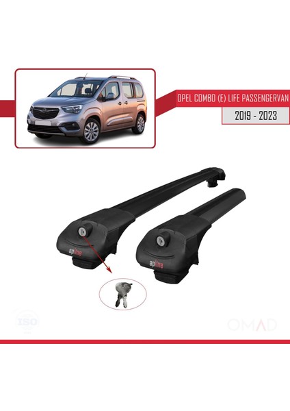 Opel Combo (E) Life Passengervan 2019 ve Sonrası Ile Uyumlu Ace-1 Ara Atkı Tavan Barı Siyah fiyatları