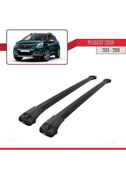 Peugeot 2008 2013-2019 Arası Ile Uyumlu Ace-1 Ara Atkı Tavan Barı Siyah