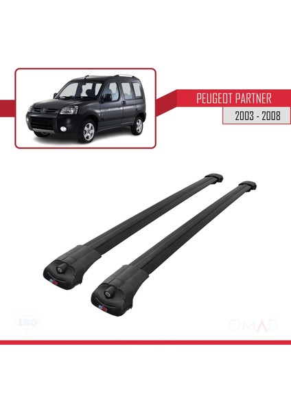 Peugeot Partner 2003-2008 Arası Ile Uyumlu Ace-1 Ara Atkı Tavan Barı Siyah