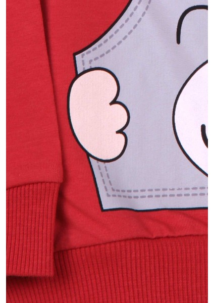 Erkek Çocuk Eşofman Takımı Ayı Baskılı 1-4 Yaş, Kiremit indirimleri