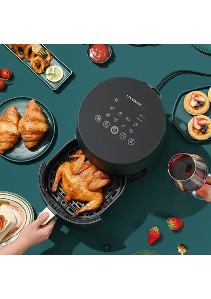Air Fryer 3.5l Dokunmatik Kare Tasarımlı Yağsız Fritöz - Morondi Yeşil fırsatları