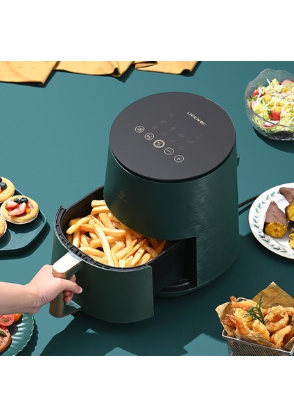 Air Fryer 3.5l Dokunmatik Kare Tasarımlı Yağsız Fritöz - Morondi Yeşil indirimleri