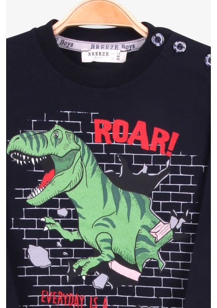 Erkek Çocuk Eşofman Takımı Dinozor Baskılı 1.5-5 Yaş, Lacivert modelleri