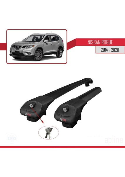 Nissan Rogue 2014-2020 Arası Ile Uyumlu Ace-1 Ara Atkı Tavan Barı Siyah