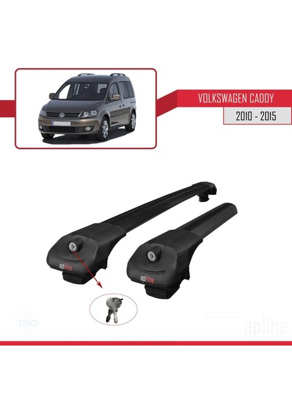 Volkswagen Caddy 2010-2015 Arası Ile Uyumlu Ace-1 Ara Atkı Tavan Barı Siyah