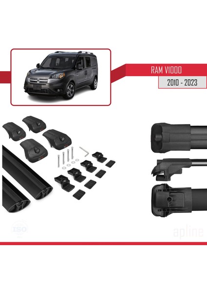Ram V1000 2010 ve Sonrası Ile Uyumlu Ace-1 Ara Atkı Tavan Barı Siyah