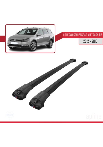 Vw Passat Alltrack B7 2012-2015 Arası Ile Uyumlu Ace-1 Ara Atkı Tavan Barı Siyah
