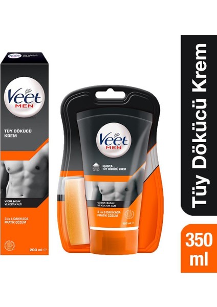 Men Tüy Dökücü Krem 200 ml + Duşta Tüy Dökücü Krem 150 ml