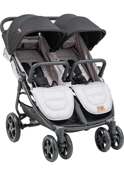 California İkiz Bebek Arabası Siyah