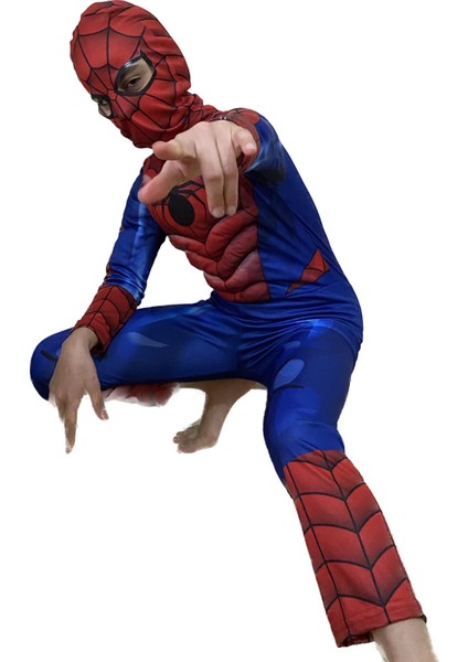 Çocuk Kaslı Örümcek Adam Kostümü