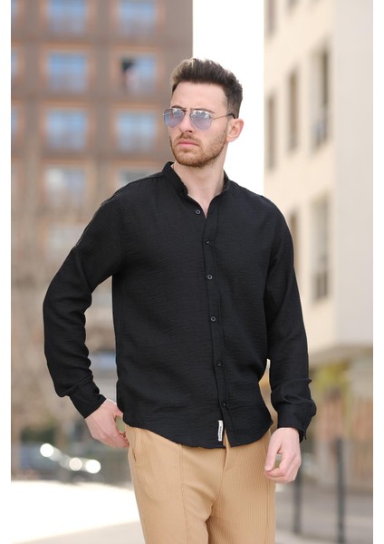 Stello Kırınkıl Desen Koyu Hakim Yaka Erkek Gömlek fiyatları