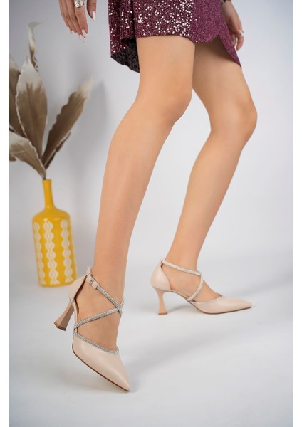 Kadeh Ökçeli Sivri Kalıp Kadın Stiletto