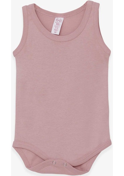 Kız Bebek Çıtçıtlı Body 9 Ay-3 Yaş, Gülkurusu