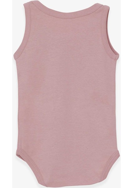 Kız Bebek Çıtçıtlı Body 9 Ay-3 Yaş, Gülkurusu
