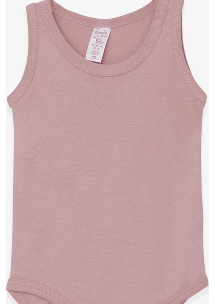 Kız Bebek Çıtçıtlı Body 9 Ay-3 Yaş, Gülkurusu
