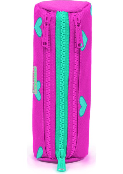 Coral High Kids Neon Pembe Su Yeşili Kalp Desenli Üç Bölmeli Kalem Çantası 22317 fiyatları
