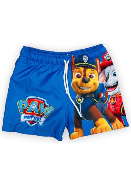 Erkek Çocuk File Ağ Şort Mayo Bel Bağlamalı Efsane Karakterler Baskılı Yeni Sezon Spider Man - Superman Paw Patrol
