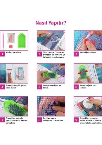 5d Elmas Taş Işleme Kiti 30X40 cm Taş Sokak Desen modelleri