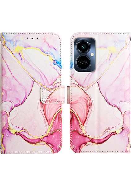 Camon 19 Pro 5g Için Mermer Desenli Pu Deri Cüzdan Telefon Kılıfı - Rose Gold (Yurt Dışından) fırsatları