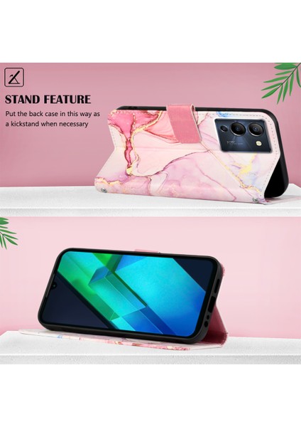 Note 12 G96 Için Mermer Desenli Pu Deri Cüzdan Telefon Kılıfı - Rose Gold (Yurt Dışından) indirimleri