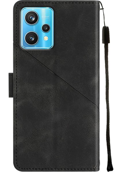 9 Pro 5g/nord Ce 2 Lite 5g Için Deri Cüzdan Flip Stand Telefon Kılıfı - Siyah (Yurt Dışından)