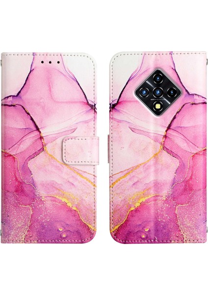 Zero 8 Için Mermer Desenli Pu Deri Cüzdan Telefon Kılıfı - Pembe (Yurt Dışından) fırsatları
