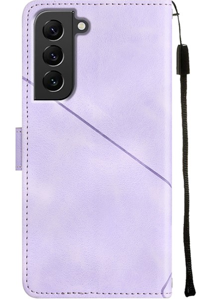 Galaxy S22 5g Için Deri Cüzdan Flip Stand Telefon Kılıfı - Mor (Yurt Dışından)