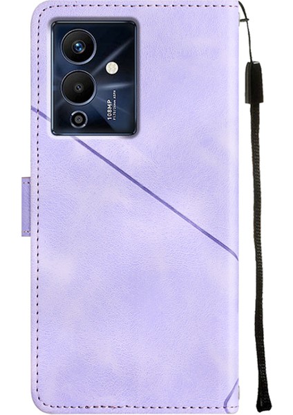 Note 12 Pro 5g/note 12 5g Için Deri Cüzdan Flip Stand Telefon Kılıfı - Mor (Yurt Dışından)