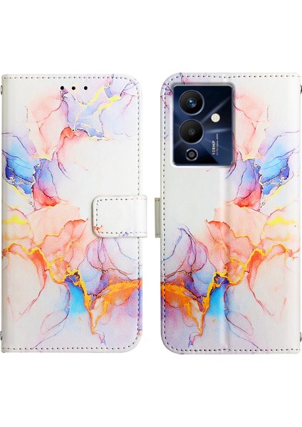 Note 12 Pro 5g Için Mermer Desenli Pu Deri Cüzdan Telefon Kılıfı - Renkli (Yurt Dışından)