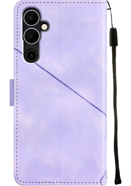 Pova Neo 2 LG6N Için Deri Cüzdan Flip Stand Telefon Kılıfı - Mor (Yurt Dışından)