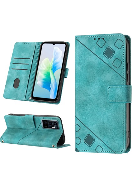 S10E 5G/V23E 4G/V23E 5G/Y75 4g Için Deri Cüzdan Flip Stand Telefon Kılıfı - Yeşil (Yurt Dışından) fiyatları