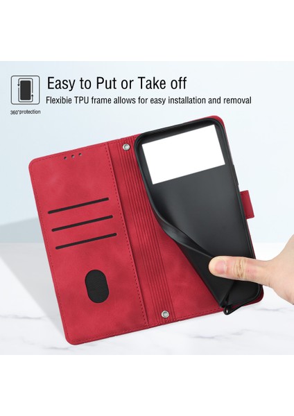 Poco M4 5g M5 4g Için Deri Cüzdan Flip Stand Telefon Kılıfı - Kırmızı (Yurt Dışından) indirimleri