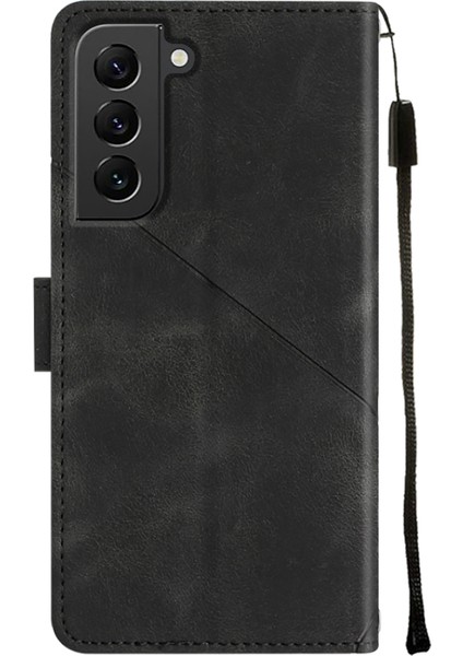 Galaxy S22 Plus 5g Için Deri Cüzdan Flip Stand Telefon Kılıfı - Siyah (Yurt Dışından)