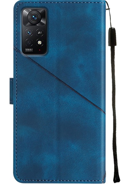 Redmi Note 11 Pro 5g/4g Için Deri Cüzdan Flip Stand Telefon Kılıfı - Mavi (Yurt Dışından)