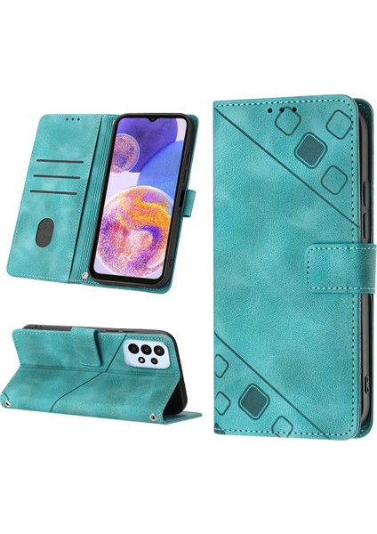 Galaxy A32 5G/M32 5g Için Deri Cüzdan Flip Stand Telefon Kılıfı - Yeşil (Yurt Dışından)