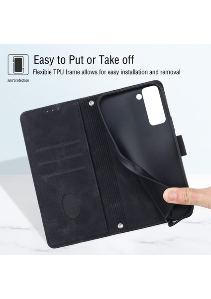 Pop 5p Için Deri Cüzdan Flip Stand Telefon Kılıfı - Siyah (Yurt Dışından)