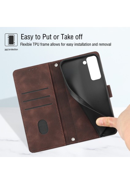 Pop 5p Için Deri Cüzdan Flip Stand Telefon Kılıfı - Kahverengi (Yurt Dışından)