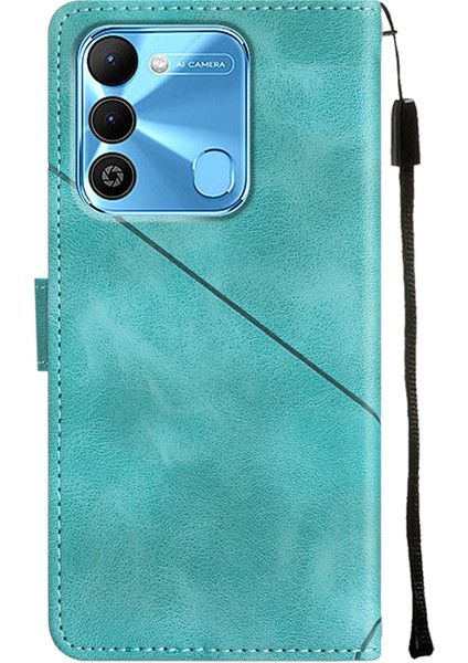 Spark 9 KG5P Için Deri Cüzdan Flip Stand Telefon Kılıfı - Yeşil (Yurt Dışından) modelleri