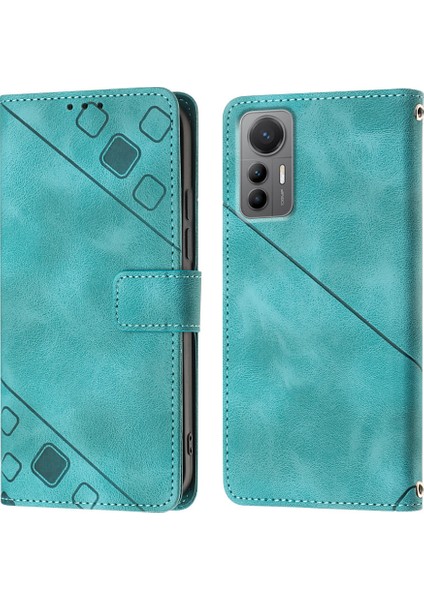 12 Lite Için Deri Cüzdan Flip Stand Telefon Kılıfı - Yeşil (Yurt Dışından)