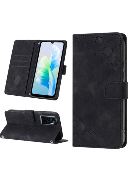 S10E 5G/V23E 4G/V23E 5G/Y75 4g Için Deri Cüzdan Flip Stand Telefon Kılıfı - Siyah (Yurt Dışından) fiyatları