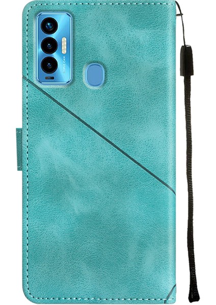 Camon 18I Için Deri Cüzdan Flip Stand Telefon Kılıfı - Yeşil (Yurt Dışından) modelleri