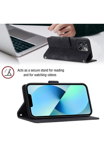 10T 5g Için Deri Cüzdan Flip Stand Telefon Kılıfı - Siyah (Yurt Dışından)