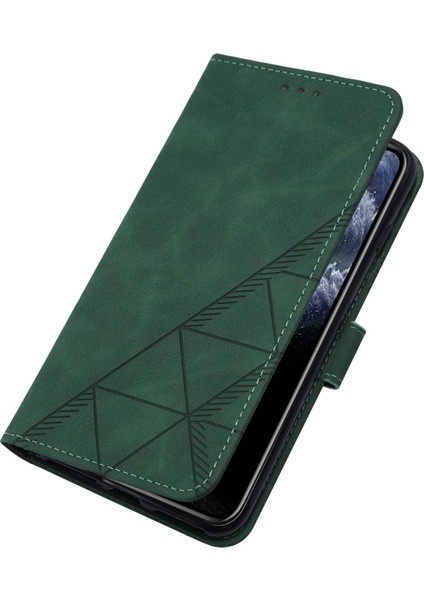iPhone 11 Pro Max Için Kabartmalı Pu Deri Stand Cüzdan Telefon Kılıfı - Yeşil (Yurt Dışından) modelleri