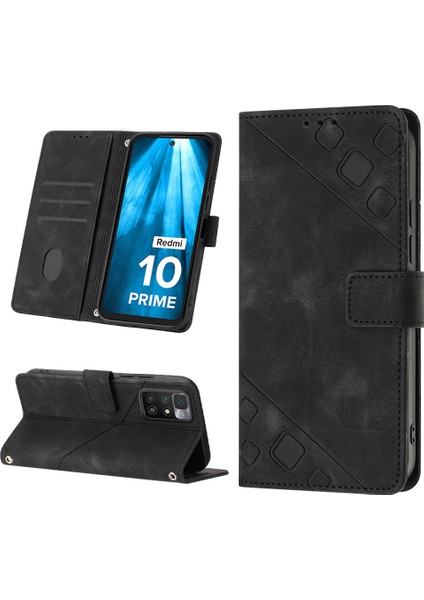 Redmi Note 11E Için Deri Cüzdan Flip Stand Telefon Kılıfı - Siyah (Yurt Dışından)
