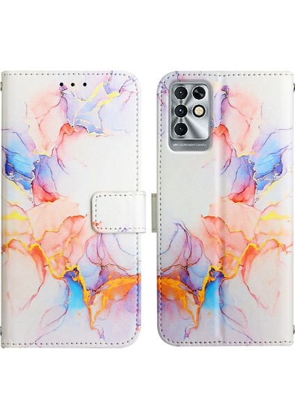 Note 10 / Note 11I Için Mermer Desenli Pu Deri Cüzdan Telefon Kılıfı - Renkli (Yurt Dışından)