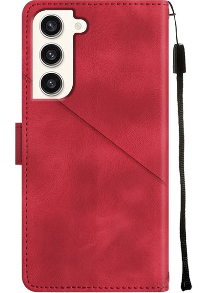 Galaxy S23+ Için Deri Cüzdan Flip Stand Telefon Kılıfı - Kırmızı (Yurt Dışından) fırsatları