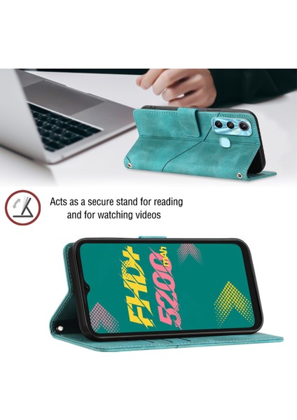 Hot 11 Için Deri Cüzdan Flip Stand Telefon Kılıfı - Yeşil (Yurt Dışından)